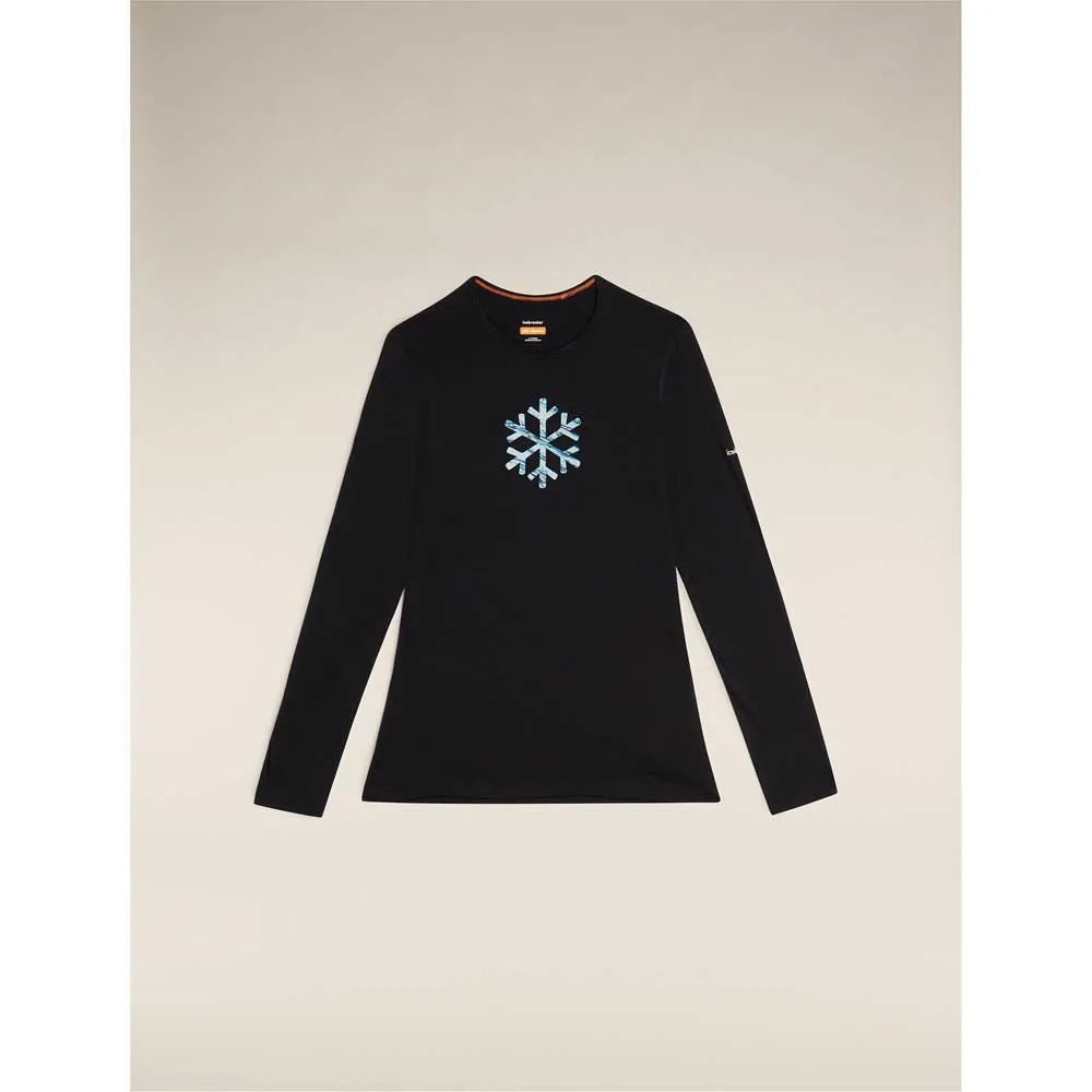Icebreaker Merino 200 Oasis Protect Our Winters Långärmad Baslager, Black