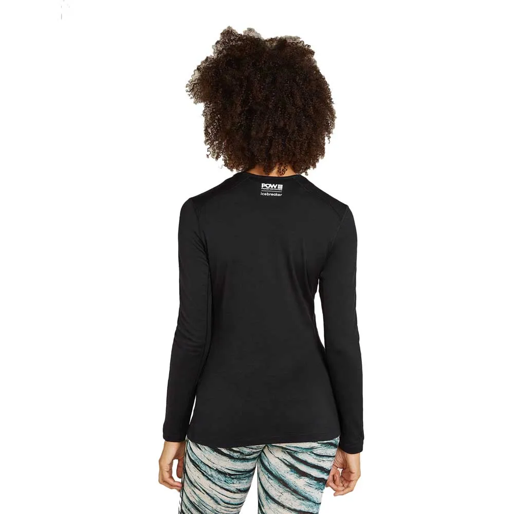 Icebreaker Merino 200 Oasis Protect Our Winters Långärmad Baslager, Black