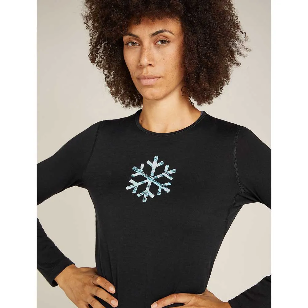 Icebreaker Merino 200 Oasis Protect Our Winters Långärmad Baslager, Black