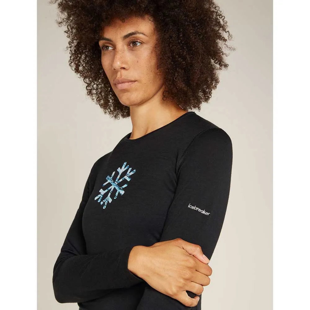 Icebreaker Merino 200 Oasis Protect Our Winters Långärmad Baslager, Black