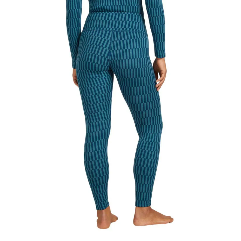 Icebreaker Merino 260 Tech Vertex High Rise Snow Grid Aop Baslagerbyxor, Topaz / atlantis / j