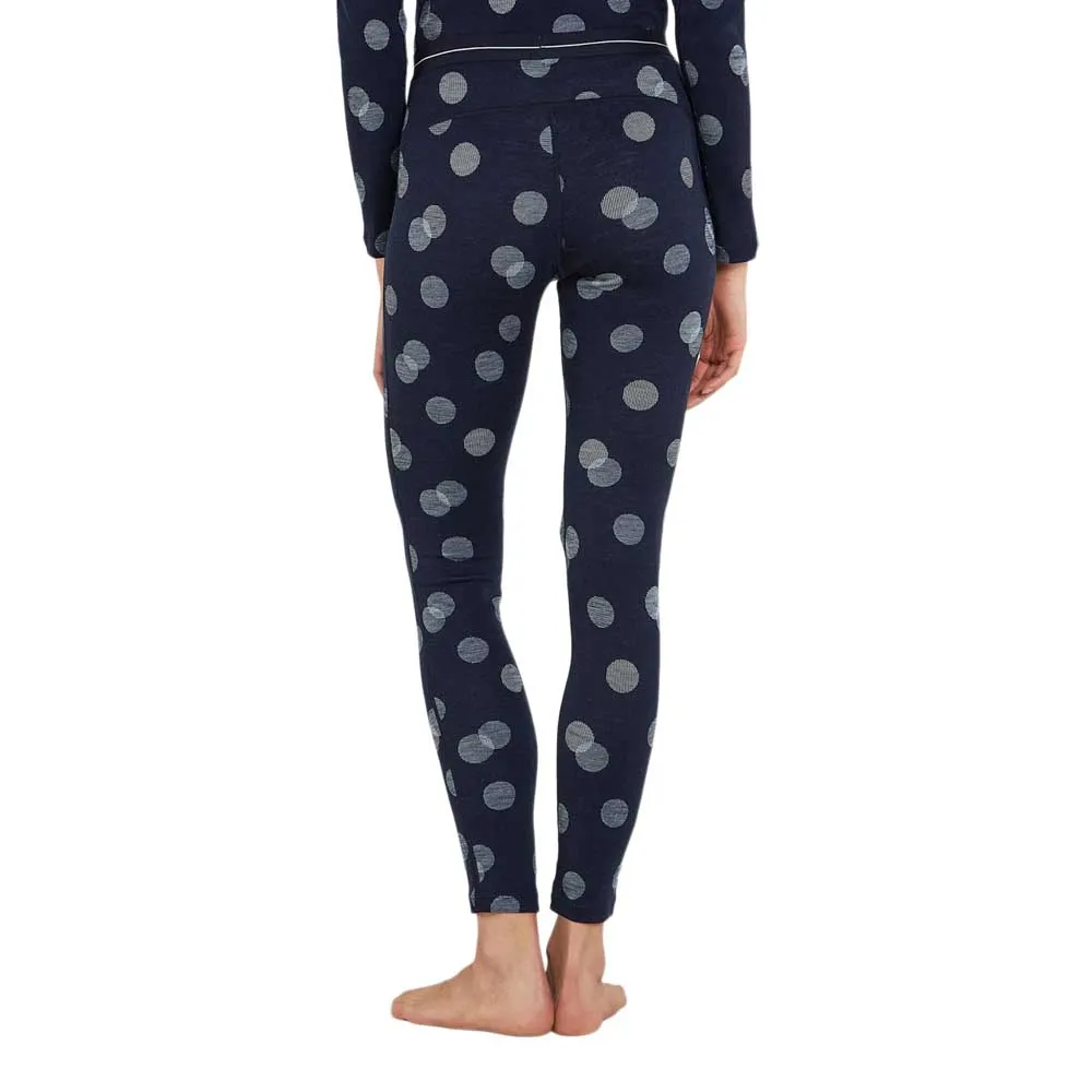 Icebreaker Merino 260 Vertex Falling Flakes Leggings, Midnight navy / snow / j