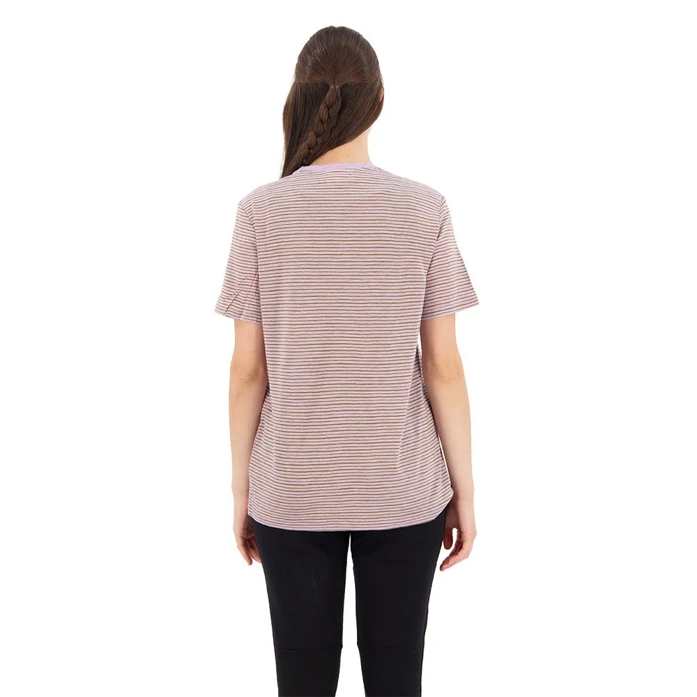 Icebreaker Merino Linen Stripe T-shirt Med Korta ärmar, Purple gaze / algae / s