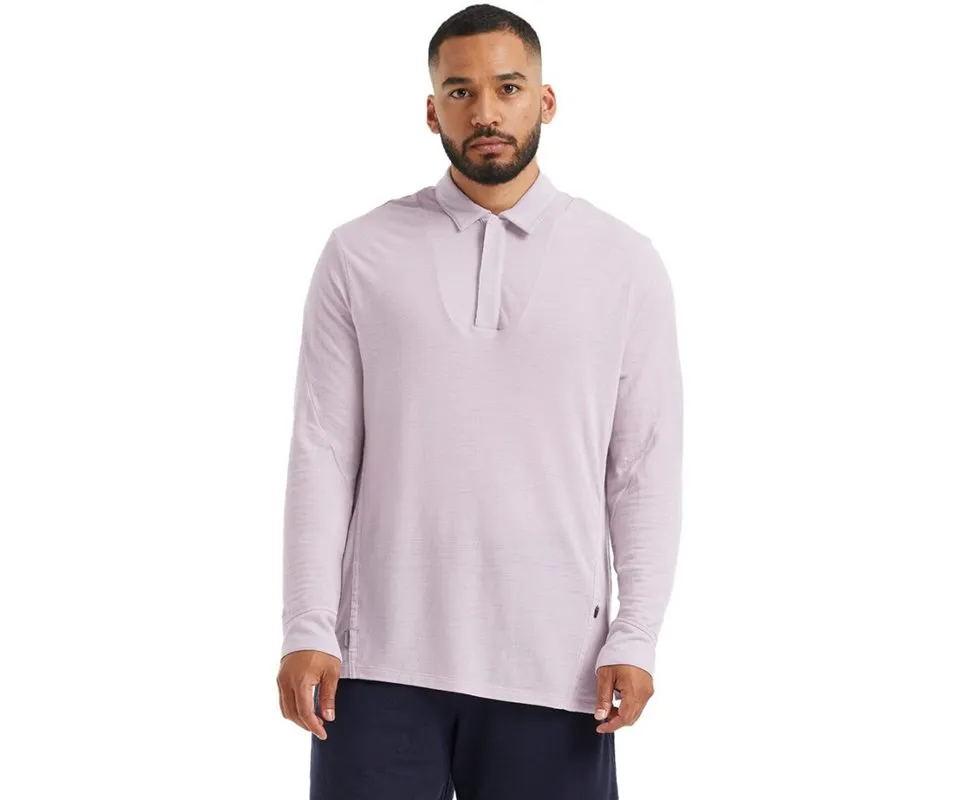 Icebreaker Merino Pique LS Polo Men, Lilac Icebreaker Merino Pique LS Polo Men, Lilac