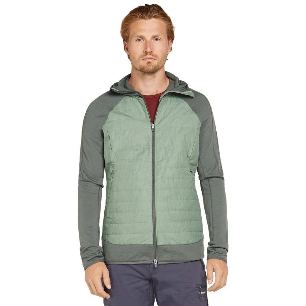 Icebreaker Merino Quantum Hybrid Sweatshirt Med Dragkedja, Galaxy / moss / cb