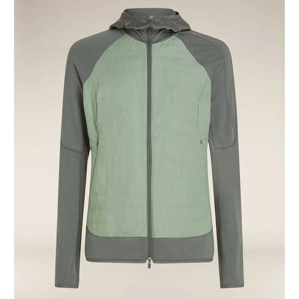 Icebreaker Merino Quantum Hybrid Sweatshirt Med Dragkedja, Galaxy / moss / cb