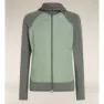 Icebreaker Merino Quantum Hybrid Sweatshirt Med Dragkedja, Galaxy / moss / cb