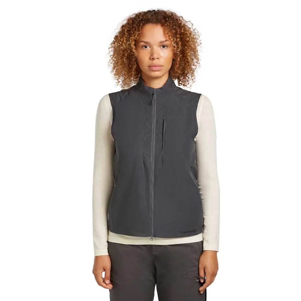 Icebreaker Merino Shell+ Cotton Elevation Windbreaker Väst, Obsidian Icebreaker Merino Shell+ Cotton Elevation Windbreaker Väst, Obsidian
