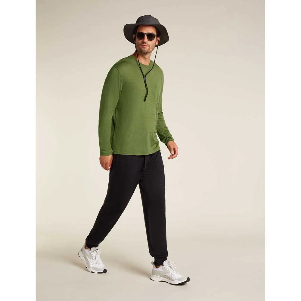 Icebreaker Merino Tech Lite Iii Relaxed Pocket T-shirt Med Lång ärm, Sphagnum