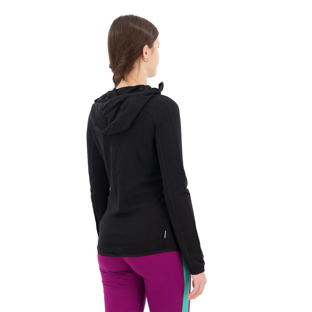 Icebreaker Quantum Hybrid Merino Sweatshirt Med Dragkedja, Black