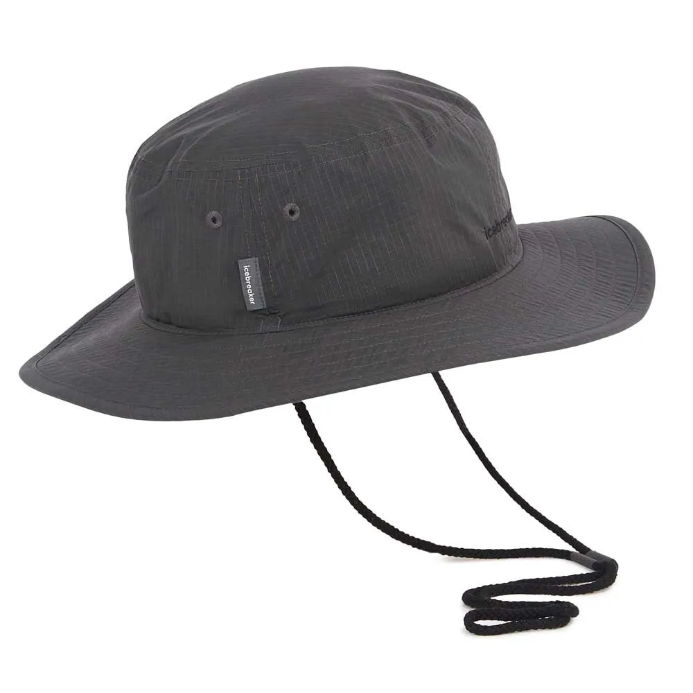 Icebreaker Shell+ Cotton Windbreaker Wide Brim Keps, Obsidian