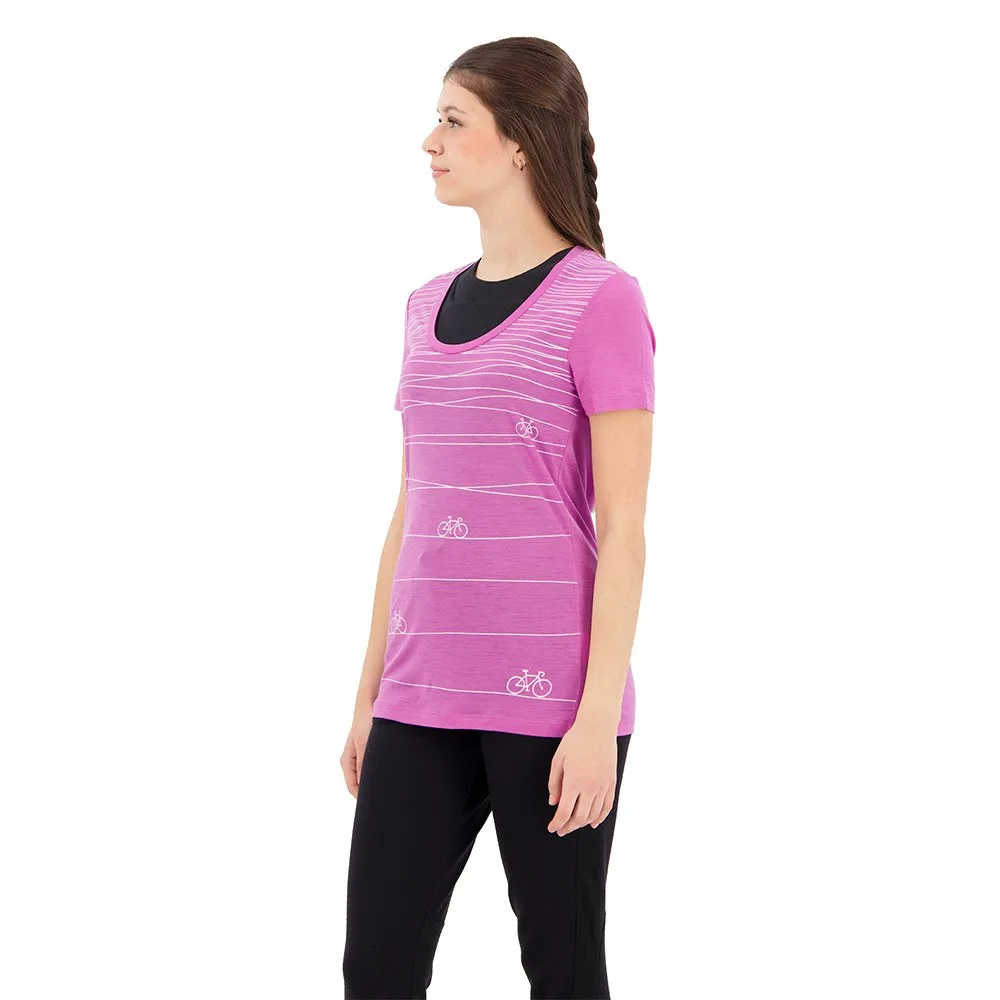 Icebreaker Tech Lite Ii Scoop Hill Sprint Merino T-shirt Med Korta ärmar, Cosmic