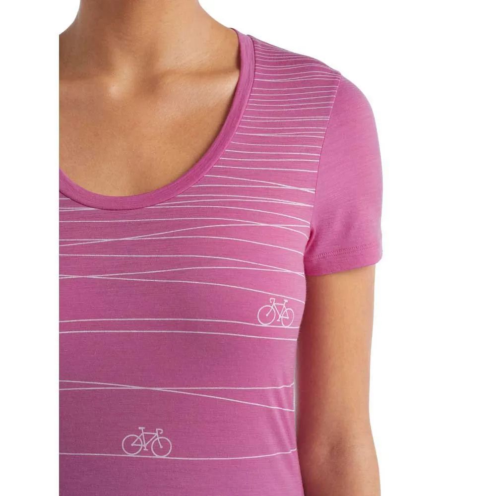 Icebreaker Tech Lite Ii Scoop Hill Sprint Merino T-shirt Med Korta ärmar, Cosmic