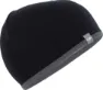 Icebreaker Unisex Pocket Hat, Black/Gritstone HTHR