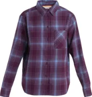 Icebreaker Women's Mer 200 Dawnder Long Sleeve Flannel Shirt Icebreaker Women's Mer 200 Dawnder Long Sleeve Flannel Shirt