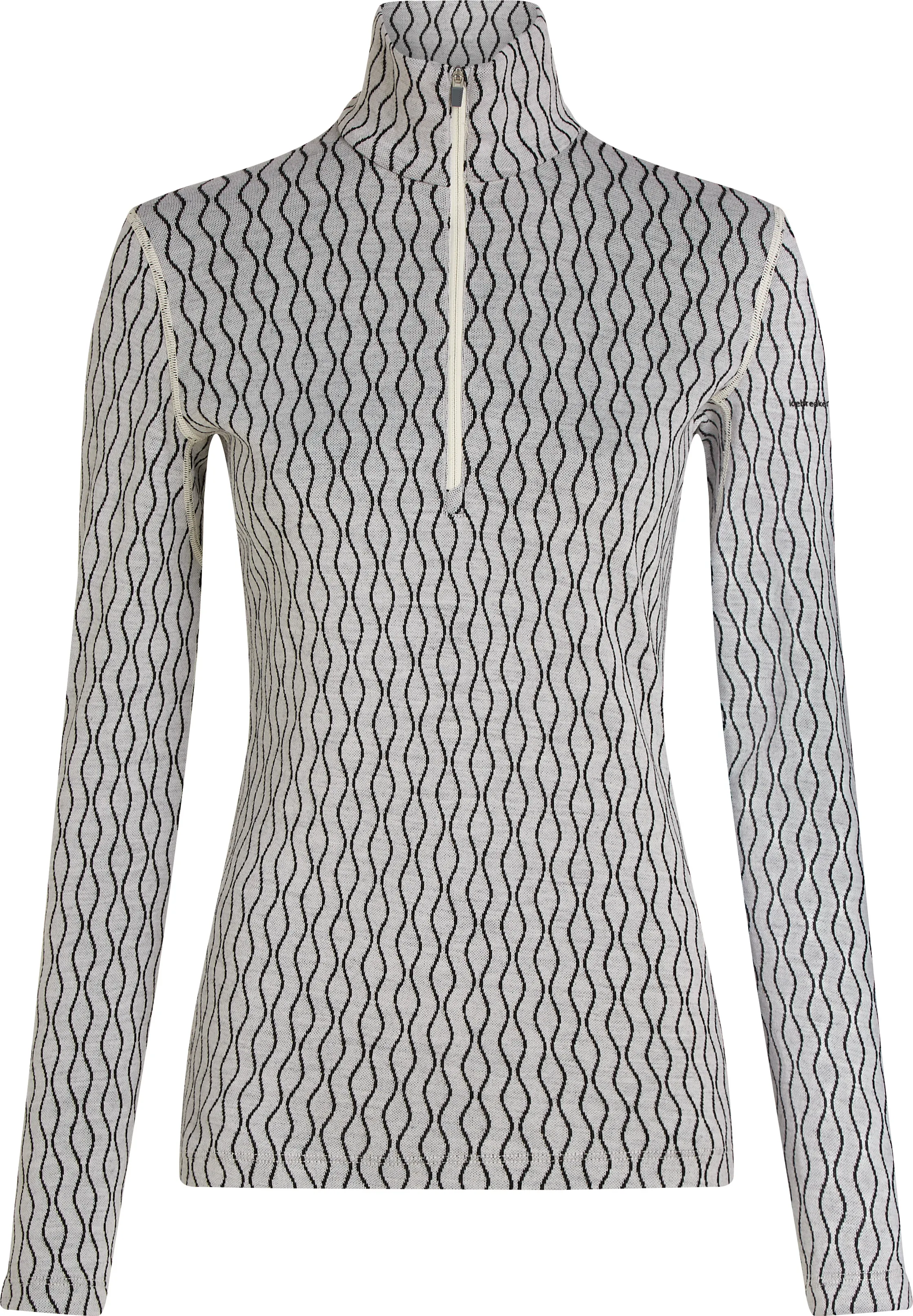 Icebreaker Women's Merino 260 Vertex Longsleeve Zip, Snow/Black Icebreaker Women's Merino 260 Vertex Longsleeve Zip, Snow/Black