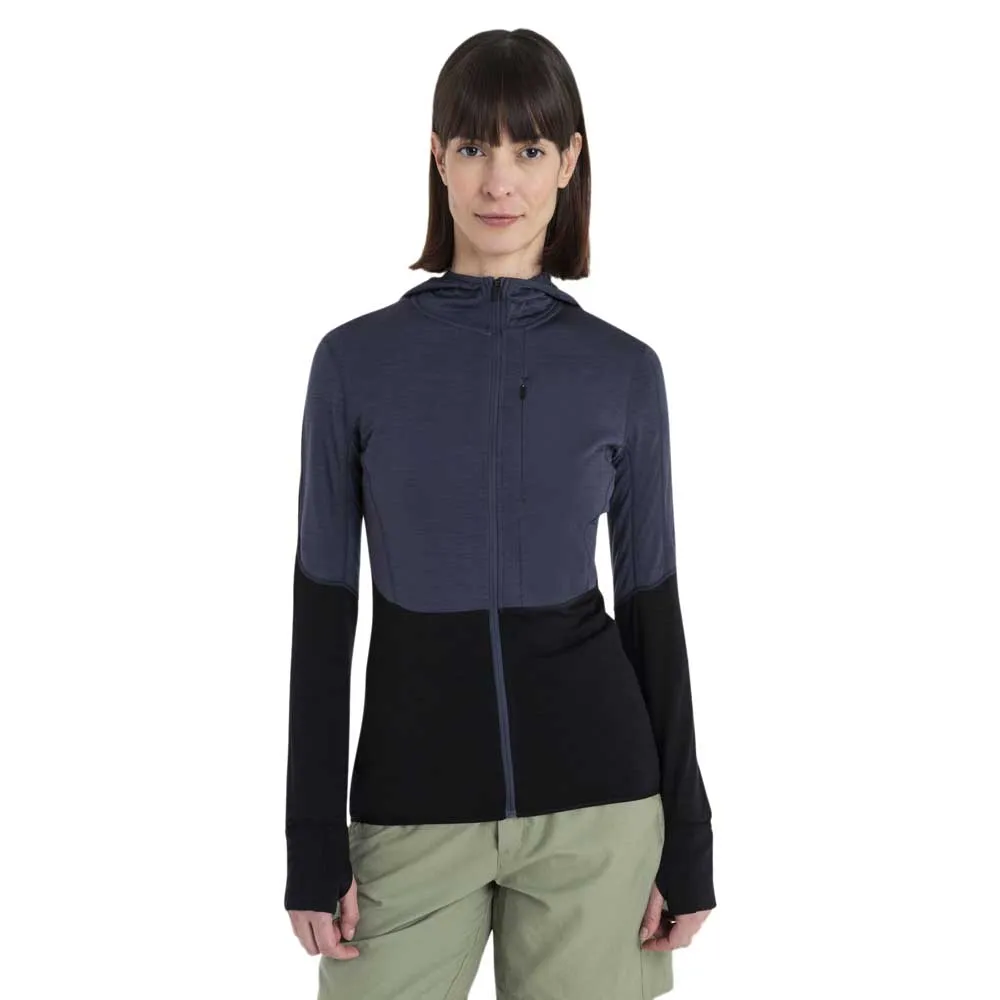 Icebreaker Women's Merino Realfleece Descender Longsleeve Zip