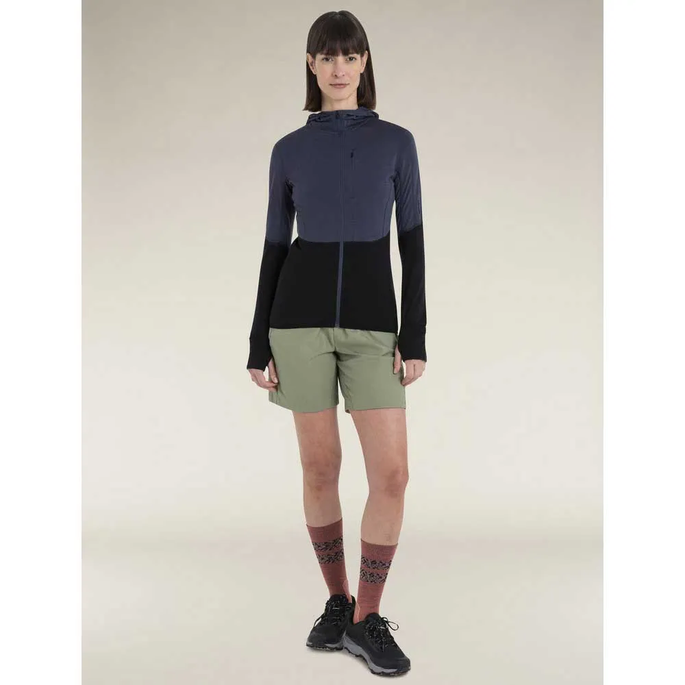 Icebreaker Women's Merino Realfleece Descender Longsleeve Zip
