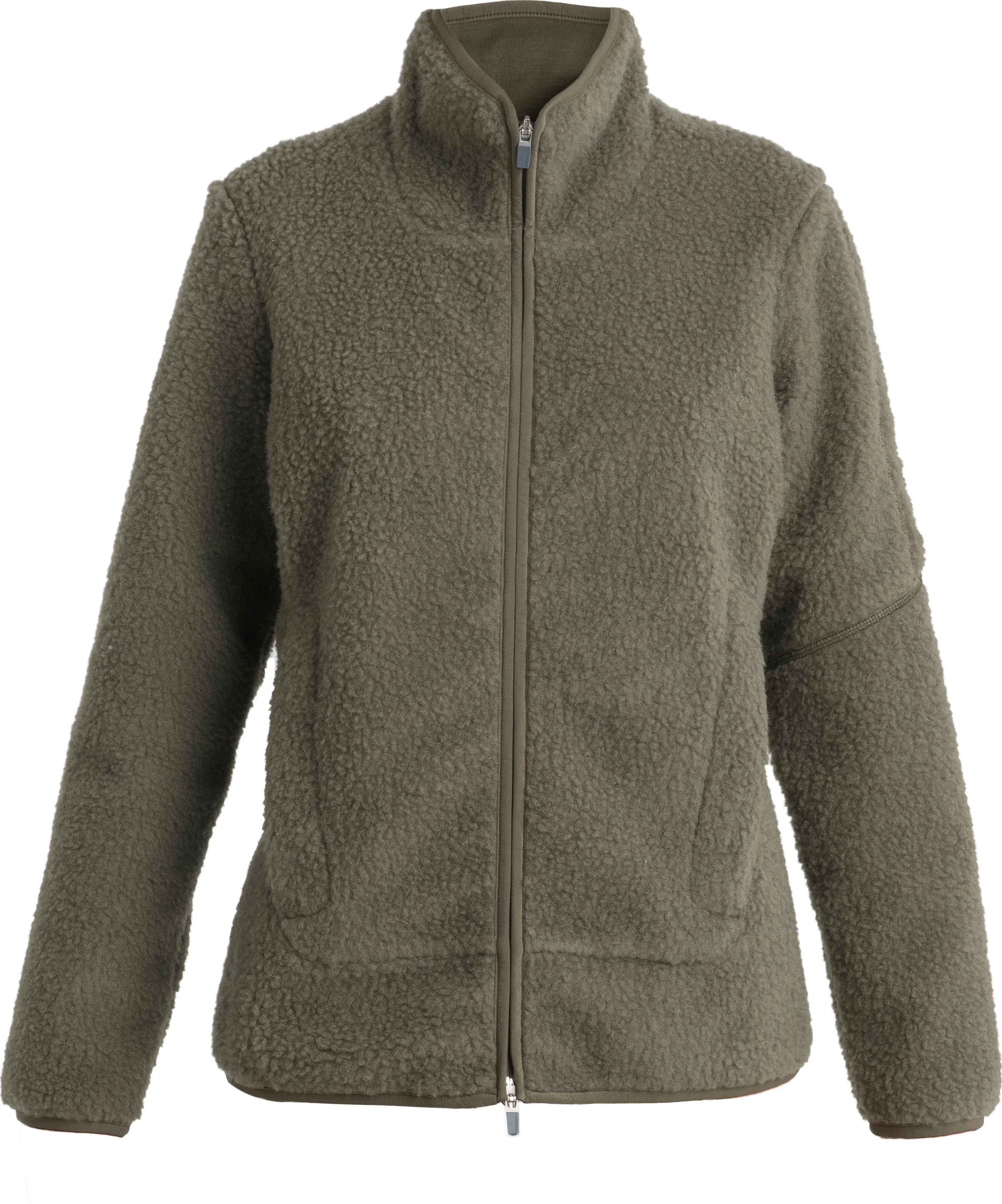 Icebreaker Women's Realfleece Sherpa Long Sleeve Zip, Loden