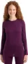 Icebreaker Women's Zoneknit 200 Long Sleeve Crewe, Nightshade/electronpnk/cb
