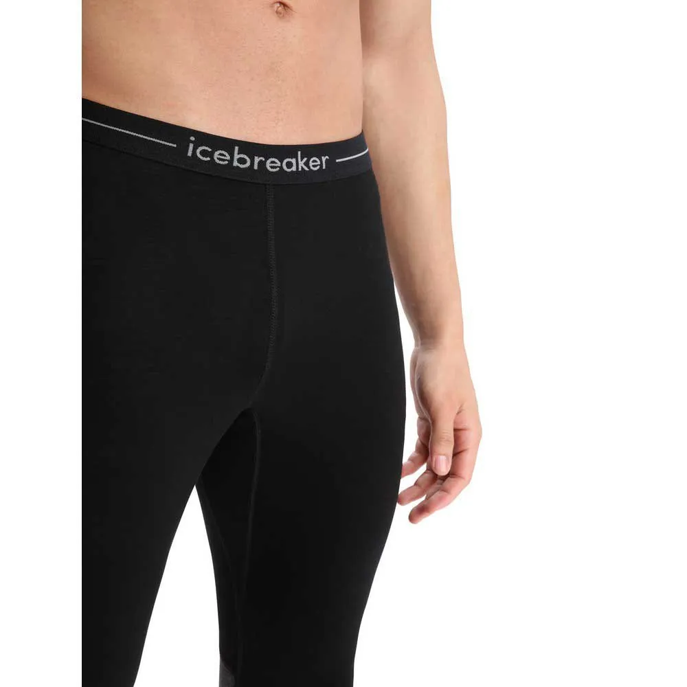 Icebreaker Zone Knit 200 Baslagerbyxor, Black / jet heather / cb Icebreaker Zone Knit 200 Baslagerbyxor, Black / jet heather / cb