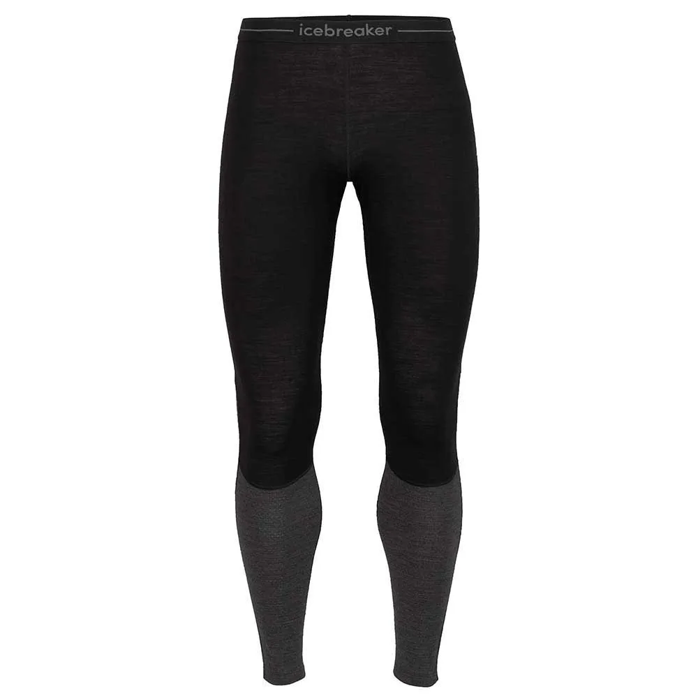 Icebreaker Zone Knit 200 Baslagerbyxor, Black / jet heather / cb Icebreaker Zone Knit 200 Baslagerbyxor, Black / jet heather / cb