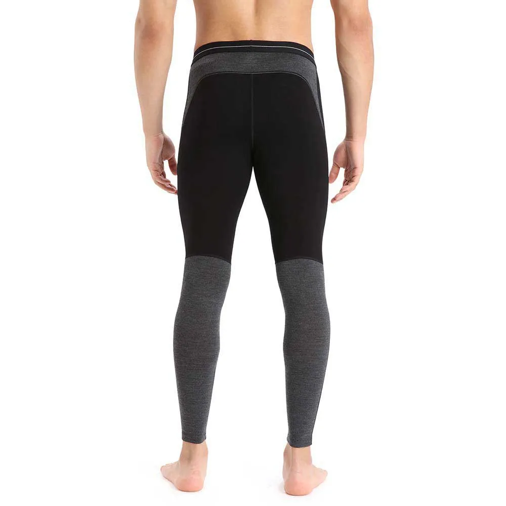 Icebreaker Zone Knit 200 Baslagerbyxor, Black / jet heather / cb Icebreaker Zone Knit 200 Baslagerbyxor, Black / jet heather / cb