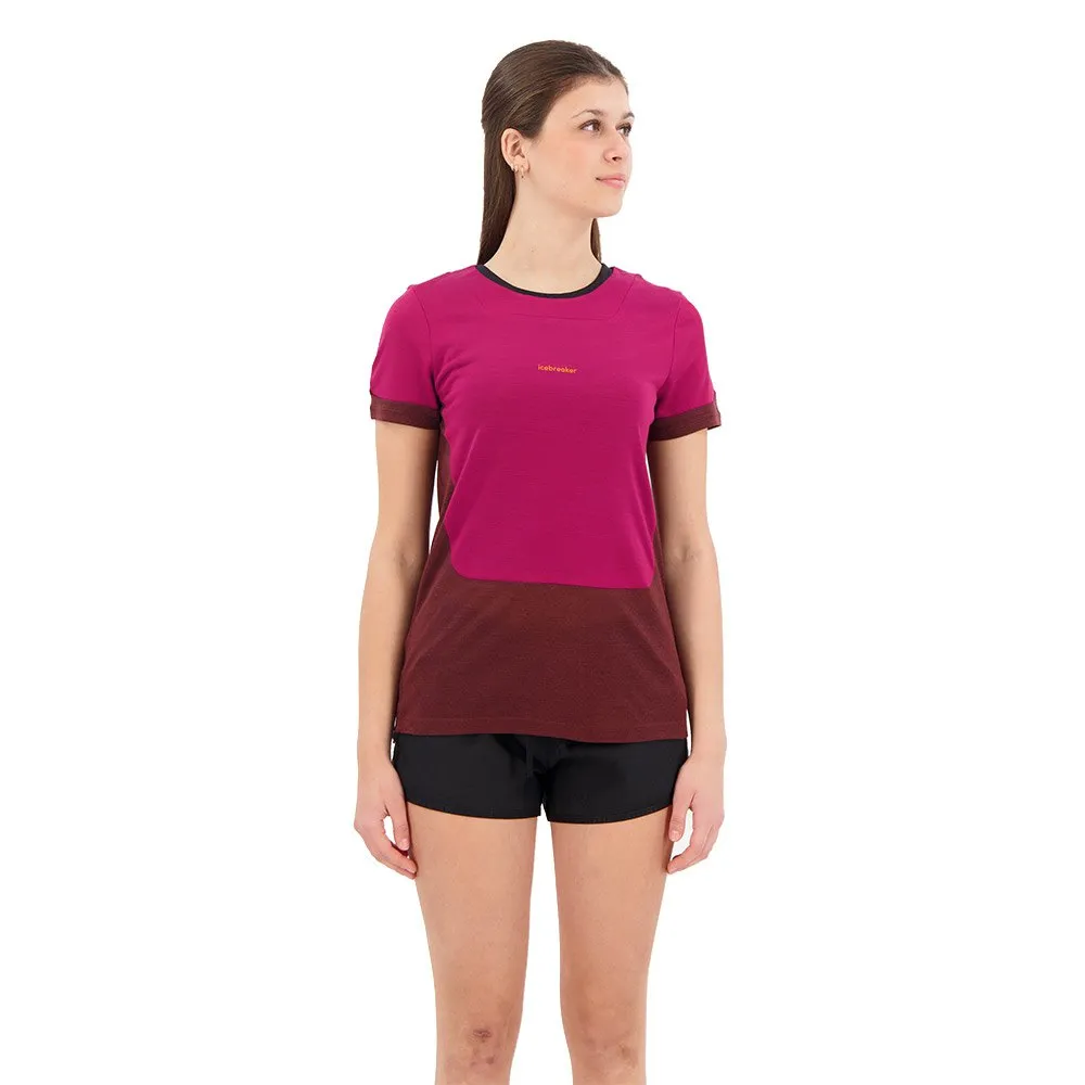 Icebreaker Zone Knit T-shirt Med Korta ärmar, Cherry / espresso / cb