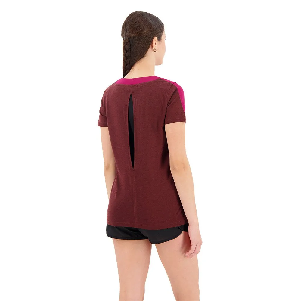 Icebreaker Zone Knit T-shirt Med Korta ärmar, Cherry / espresso / cb