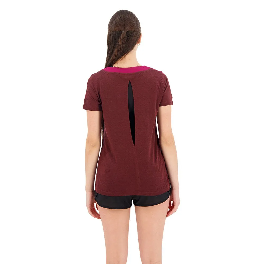 Icebreaker Zone Knit T-shirt Med Korta ärmar, Cherry / espresso / cb
