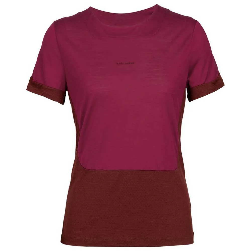 Icebreaker Zone Knit T-shirt Med Korta ärmar, Cherry / espresso / cb
