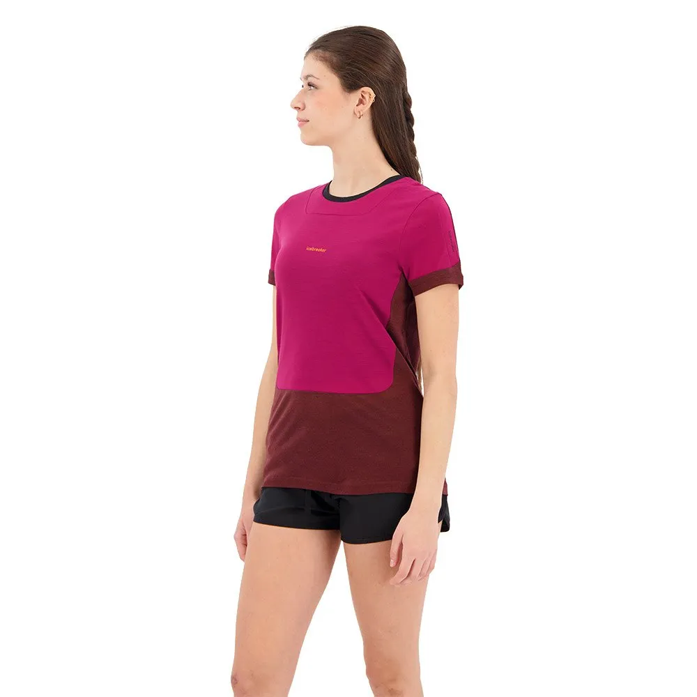 Icebreaker Zone Knit T-shirt Med Korta ärmar, Cherry / espresso / cb
