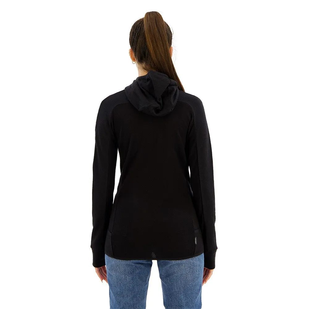 Icebreaker Zone Knit Zip Tröja Med Huva, Black Icebreaker Zone Knit Zip Tröja Med Huva, Black