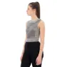 Icebreaker Zoneknit™ Cropped Geodetic ärmlös T-shirt, Metro hthr / black / aop