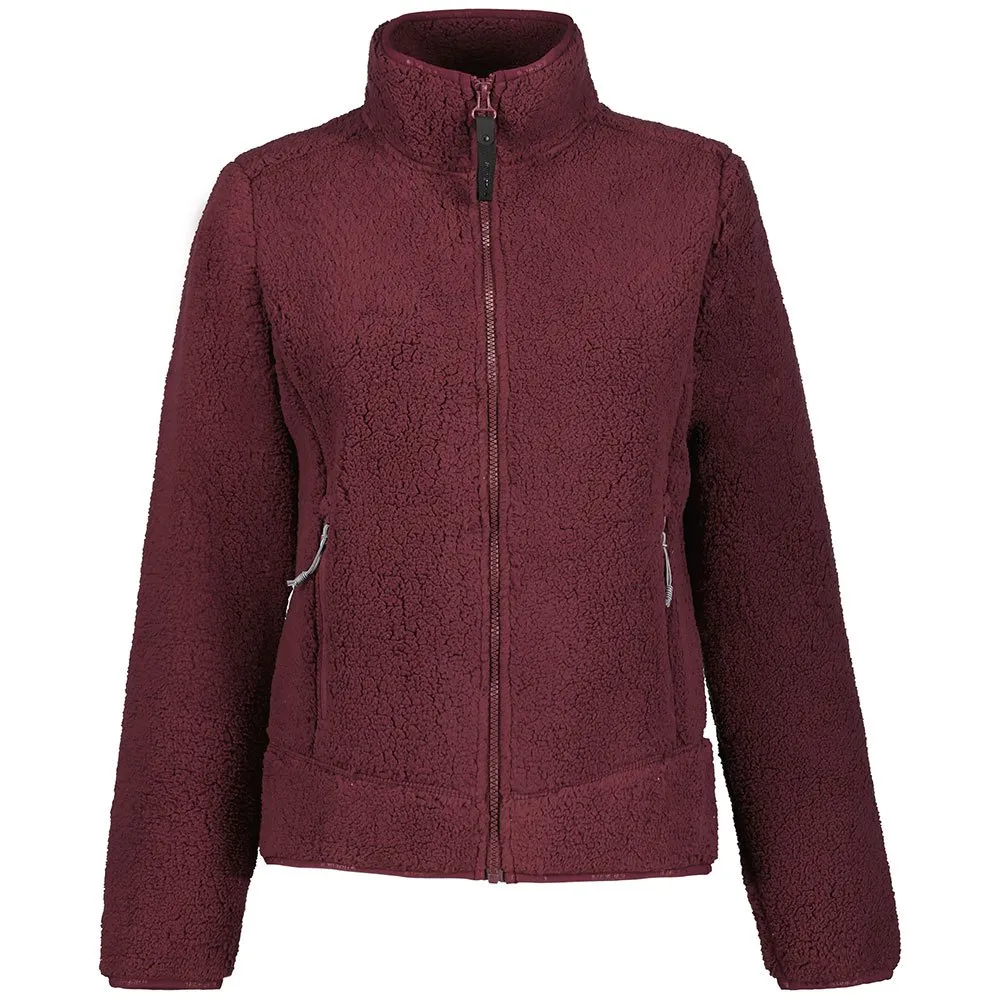 Icepeak Adeline Fleecejacka Med Dragkedja, Burgundy