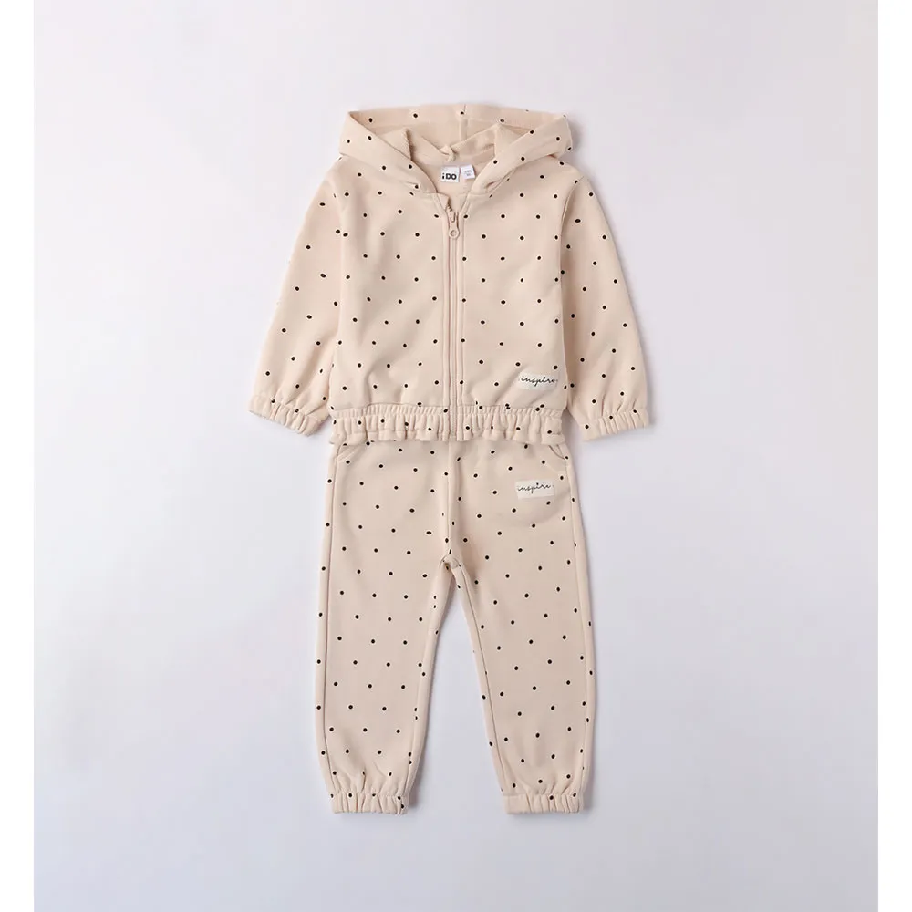 Ido 4a532 Träningsdräkt, Beige / black