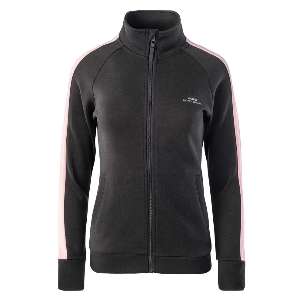 Iguana Salama Sweatshirt Med Dragkedja, Black / silver pink