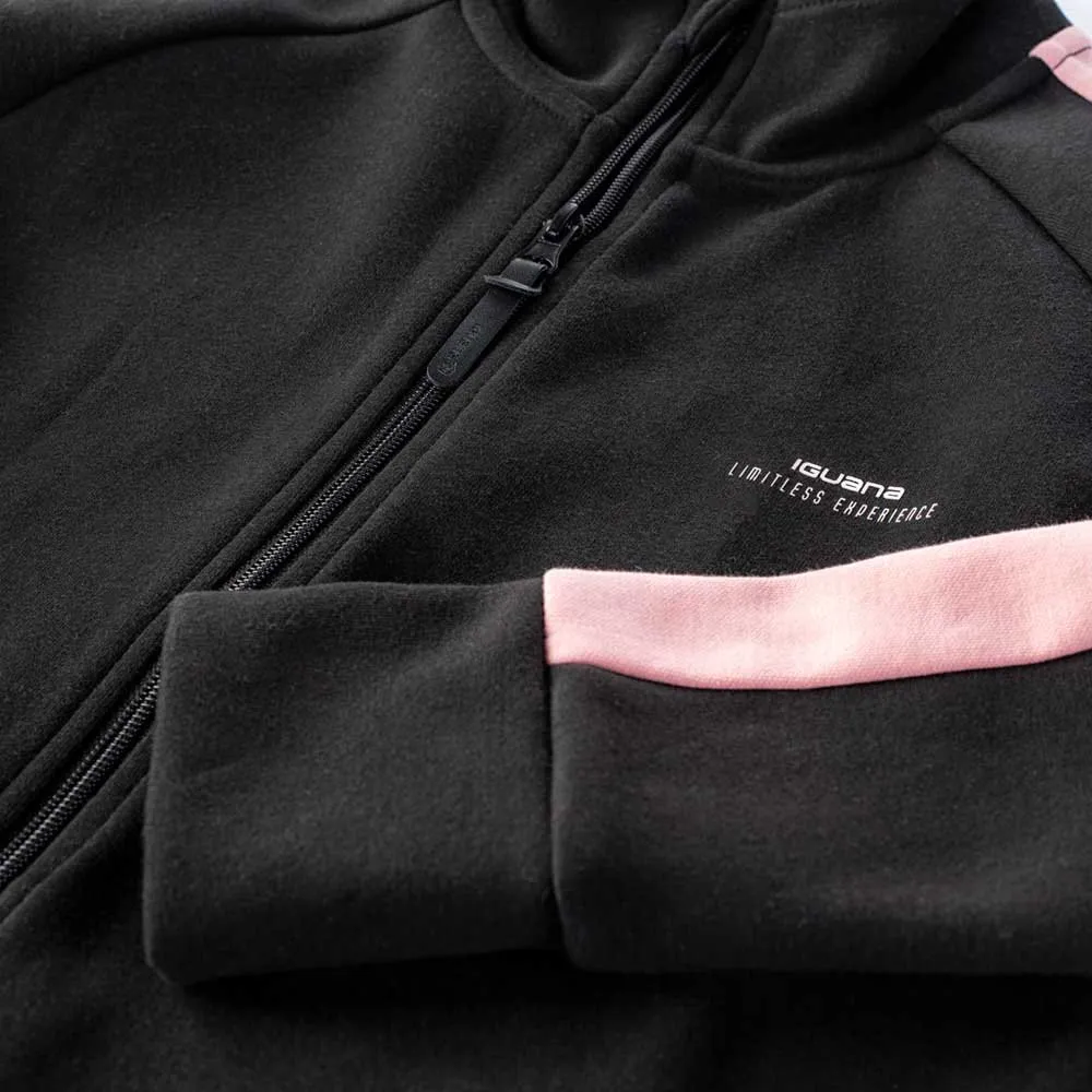 Iguana Salama Sweatshirt Med Dragkedja, Black / silver pink