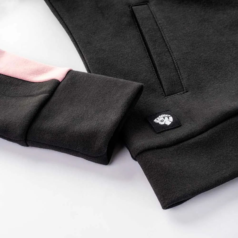 Iguana Salama Sweatshirt Med Dragkedja, Black / silver pink