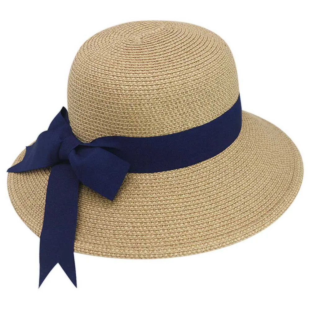Illums Amalfi Hatt, Tan / blue