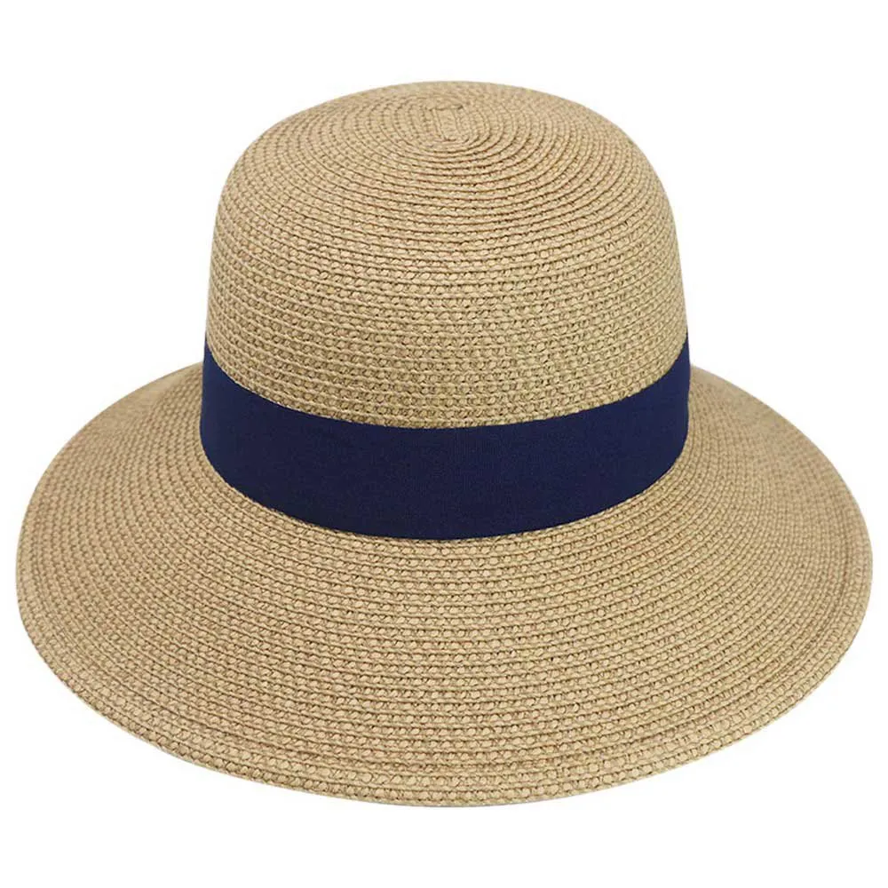 Illums Amalfi Hatt, Tan / blue