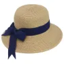Illums Amalfi Hatt, Tan / blue