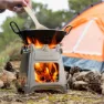 Innova Hopfällbar Vedspis För Camping, Silver, One Size