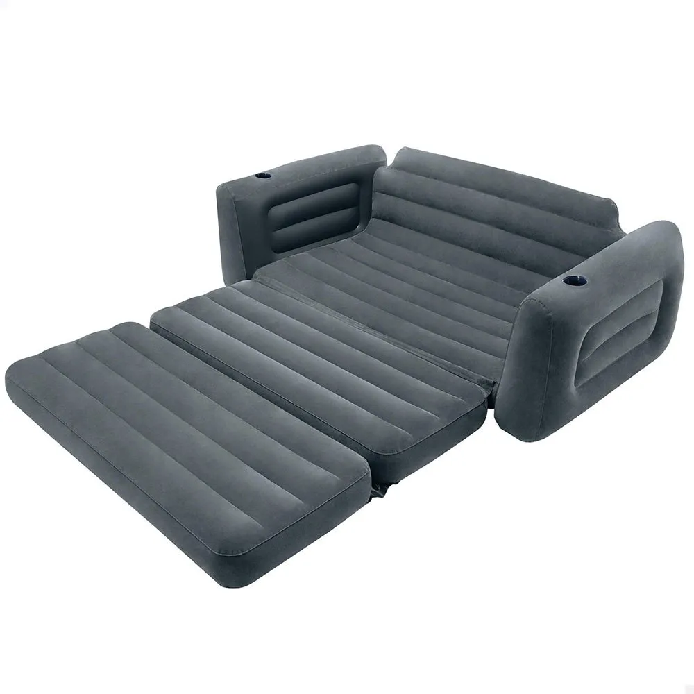 Intex 2-i-1 Uppblåsbar Bäddsoffa unisex, Grey, 203 x 224 x 66cm Intex 2-i-1 Uppblåsbar Bäddsoffa unisex, Grey, 203 x 224 x 66cm