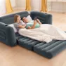 Intex 2-i-1 Uppblåsbar Bäddsoffa unisex, Grey, 203 x 224 x 66cm