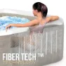 Intex 28446 Purespa Chevron Deluxe 4p 175x175x28 Cm Uppblåsbart Spa unisex, Beige, 795L