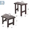 Intex 55096 Bench 4 Units Tillbehör Till Bubbelbad unisex, Brown, 62 x 37 x 42/62 x 37 x 60cm