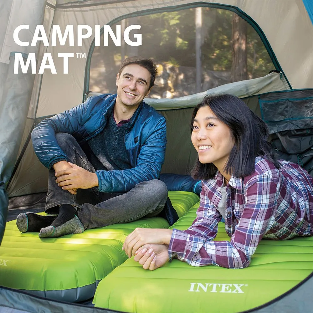 Intex 64097 Truaire 76x191x17cm Enkel Luftmadrass, Green / grey, 76 x 191 x 17cm