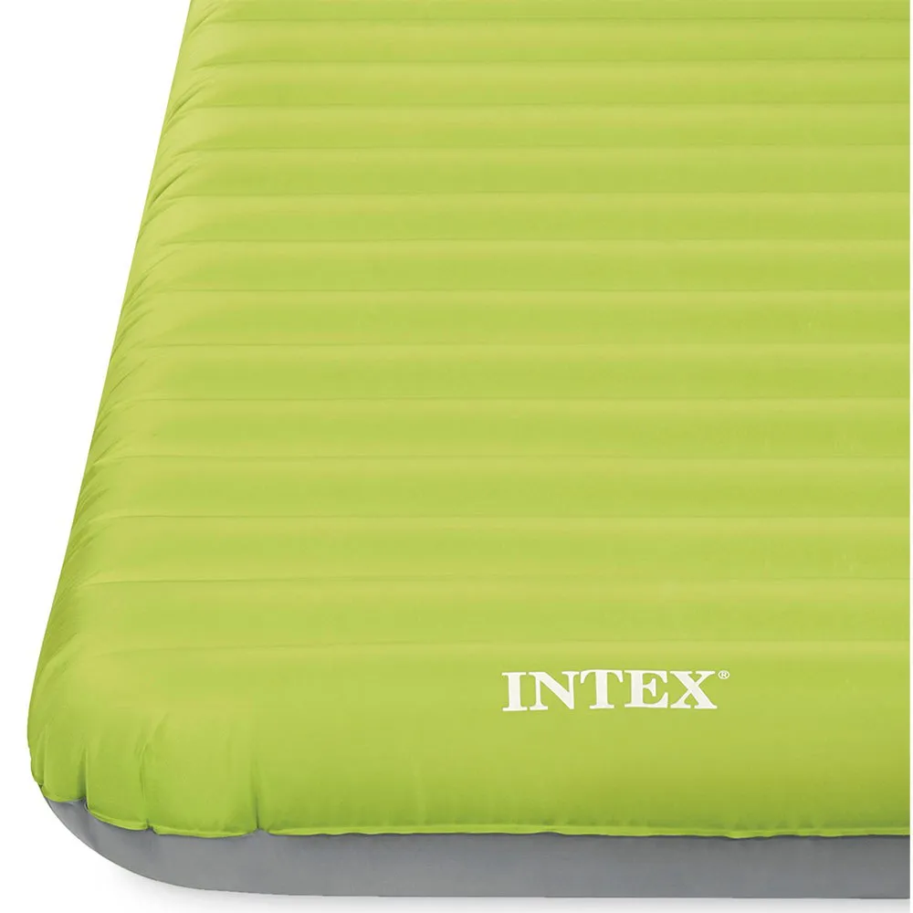 Intex 64097 Truaire 76x191x17cm Enkel Luftmadrass, Green / grey, 76 x 191 x 17cm