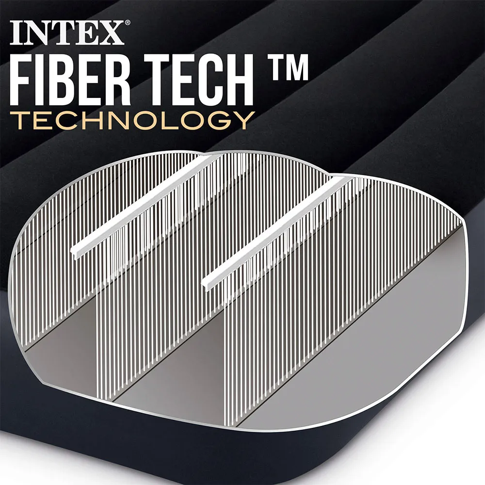 Intex 64150 Dura-beam Standard Classic Queen 152x203x25 Cm Dubbel Luftmadrass, 152 x 203 x 25cm